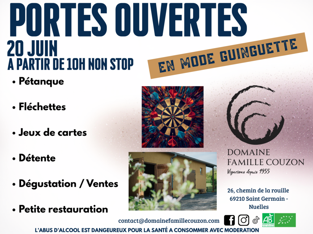 porte ouverte domaine vin beaujolais couzon petanque guinguette