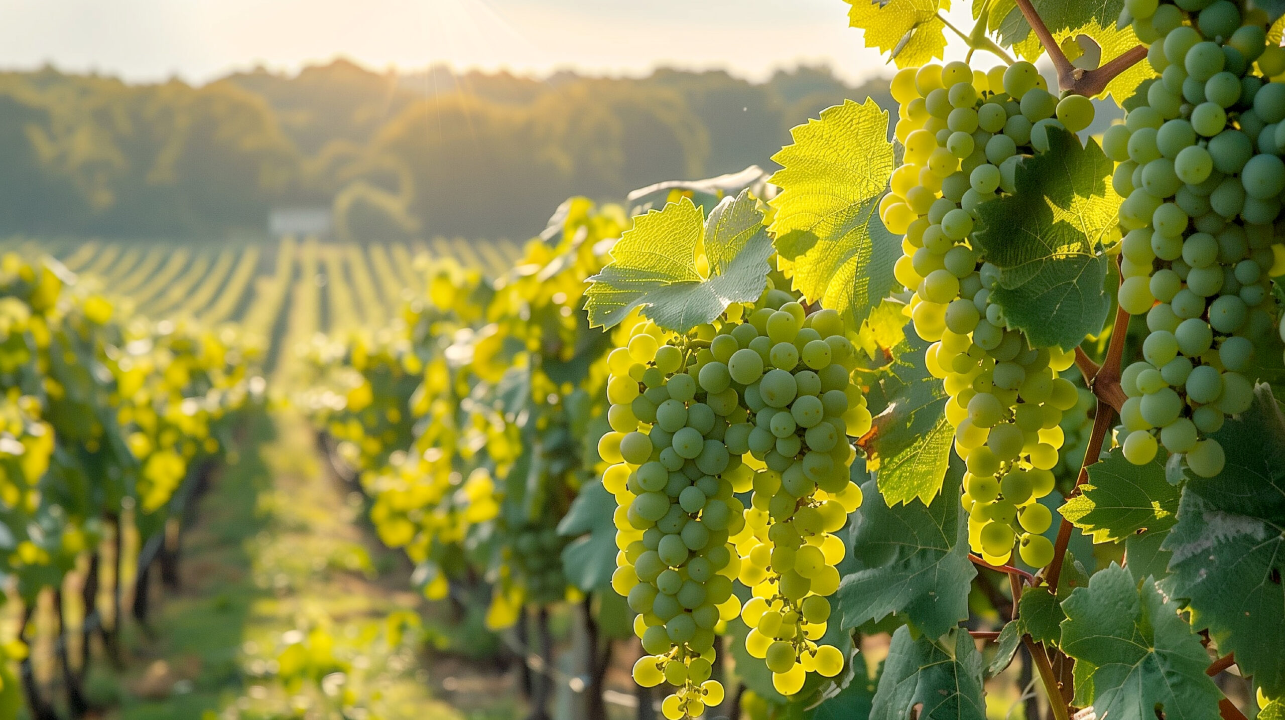 still life green grapes vineyard